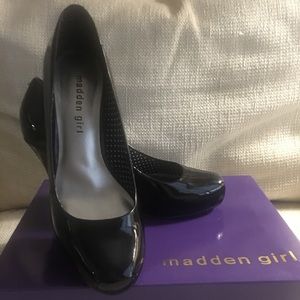 Madden Girl patten heels pumps.